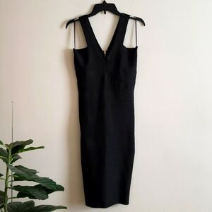 Midi length bandage dress, black, halter, little black dress, midi dress.